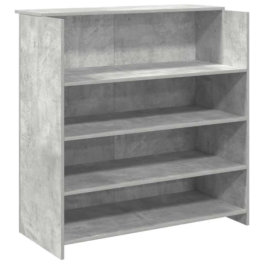 Empfangstheke Betongrau 100x50x103,5 cm Holzwerkstoff