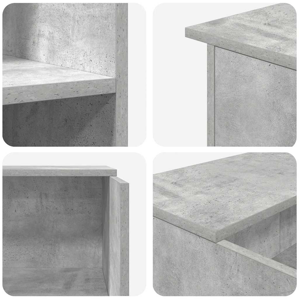 Empfangstheke Betongrau 100x50x103,5 cm Holzwerkstoff