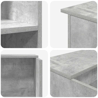 Empfangstheke Betongrau 100x50x103,5 cm Holzwerkstoff