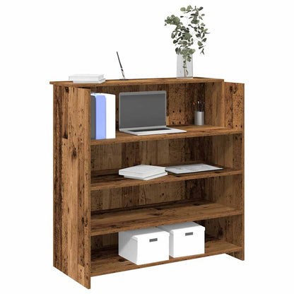 Empfangstheke Altholz-Optik 100x50x103,5 cm Holzwerkstoff