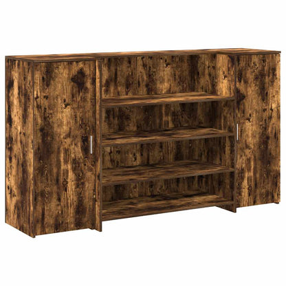 Empfangstheke Räuchereiche 180x50x103,5 cm Holzwerkstoff