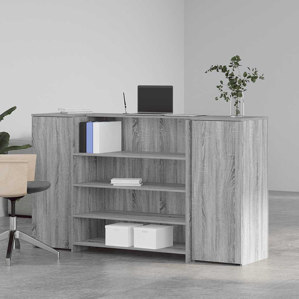 Empfangstheke Grau Sonoma 180x50x103,5 cm Holzwerkstoff