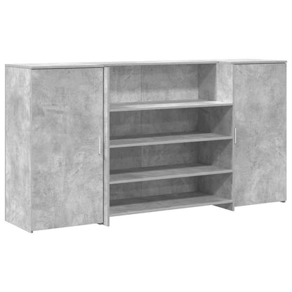 Empfangstheke Betongrau 200x50x103,5 cm Holzwerkstoff