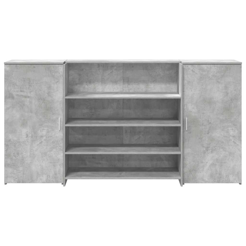 Empfangstheke Betongrau 200x50x103,5 cm Holzwerkstoff