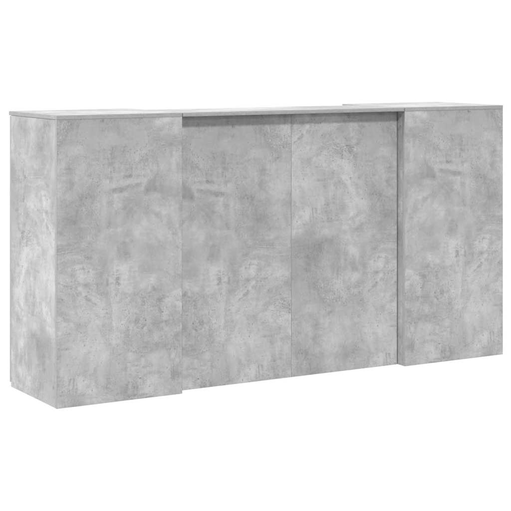 Empfangstheke Betongrau 200x50x103,5 cm Holzwerkstoff