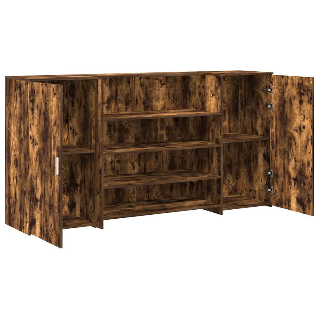 Empfangstheke Räuchereiche 200x50x103,5 cm Holzwerkstoff