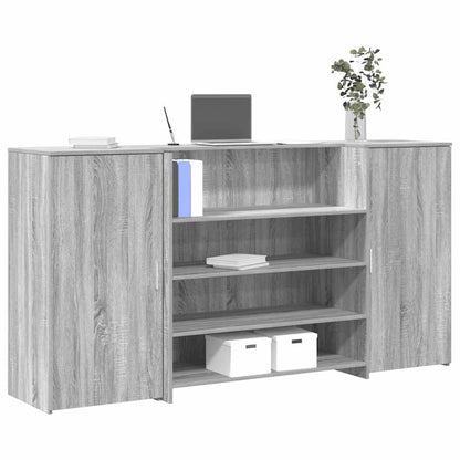 Empfangstheke Grau Sonoma 200x50x103,5 cm Holzwerkstoff