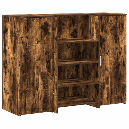 Empfangstheke Räuchereiche 135x50x103,5 cm Holzwerkstoff
