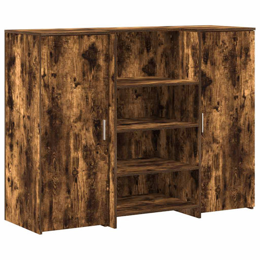Empfangstheke Räuchereiche 135x50x103,5 cm Holzwerkstoff