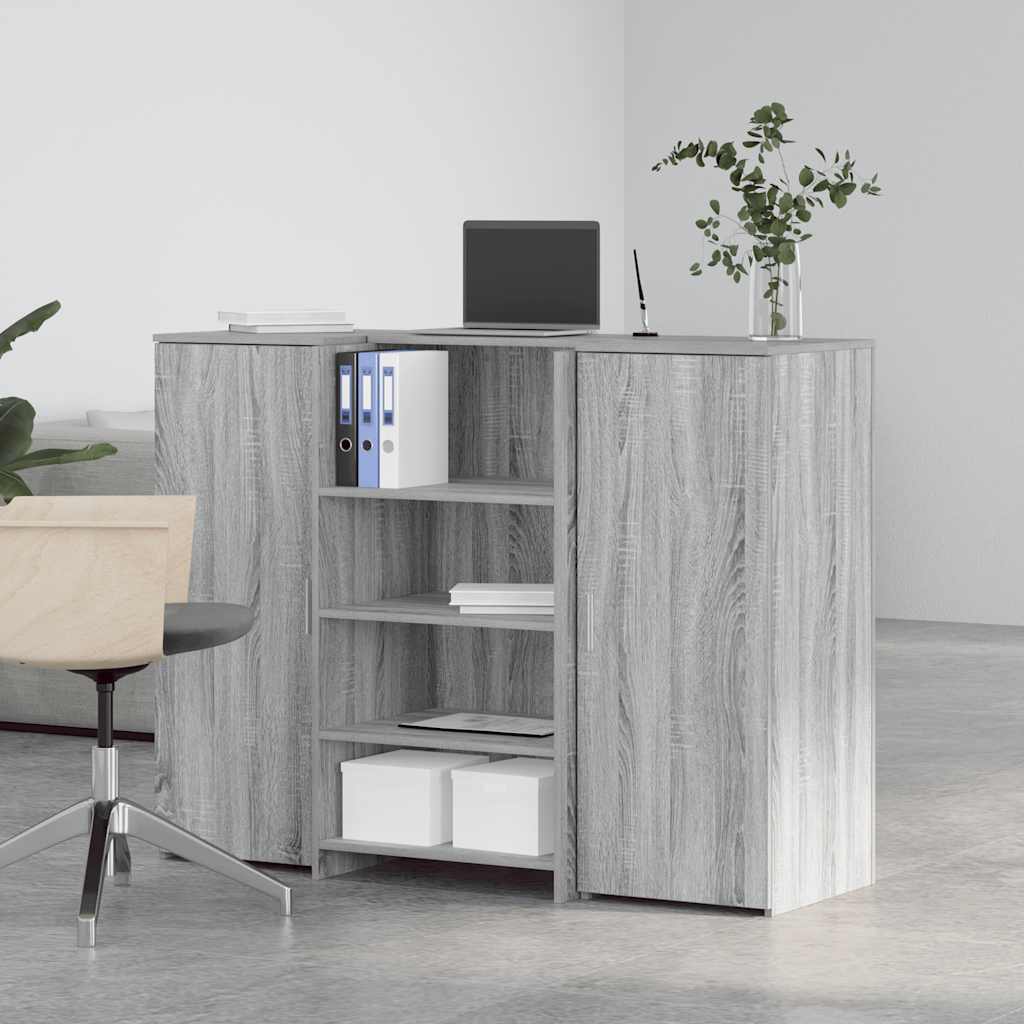 Empfangstheke Grau Sonoma 135x50x103,5 cm Holzwerkstoff