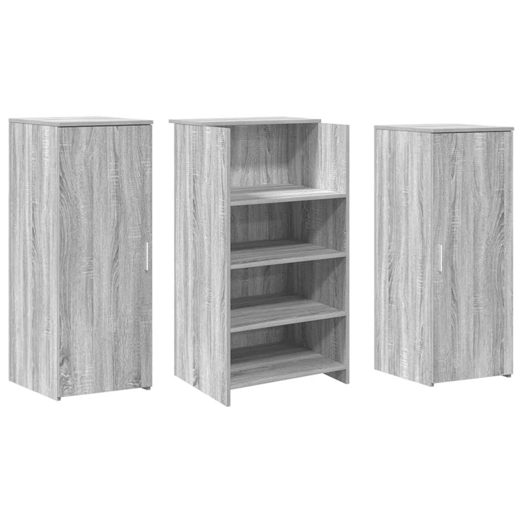 Empfangstheke Grau Sonoma 135x50x103,5 cm Holzwerkstoff