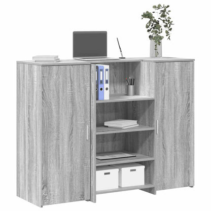 Empfangstheke Grau Sonoma 135x50x103,5 cm Holzwerkstoff
