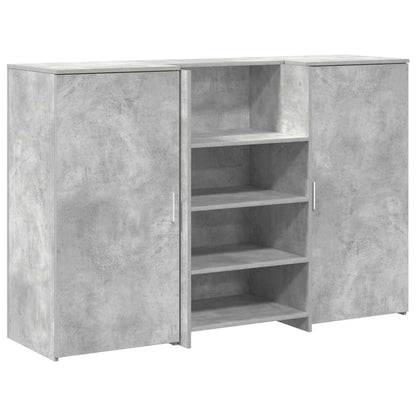 Empfangstheke Betongrau 155x50x103,5 cm Holzwerkstoff
