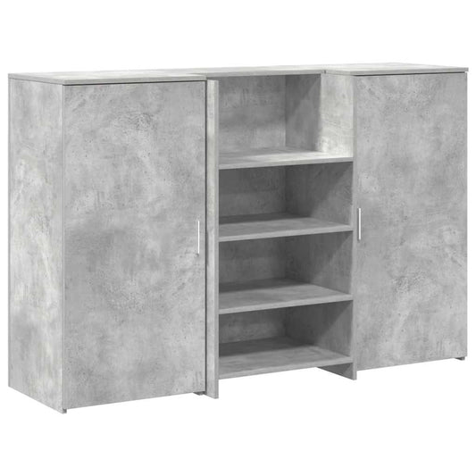 Empfangstheke Betongrau 155x50x103,5 cm Holzwerkstoff