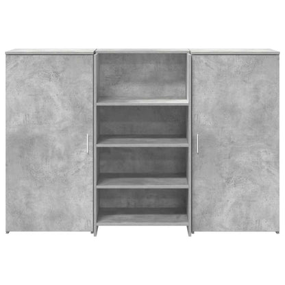Empfangstheke Betongrau 155x50x103,5 cm Holzwerkstoff