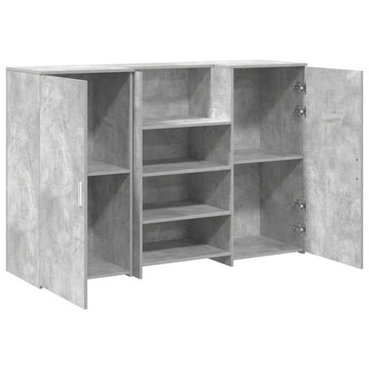 Empfangstheke Betongrau 155x50x103,5 cm Holzwerkstoff