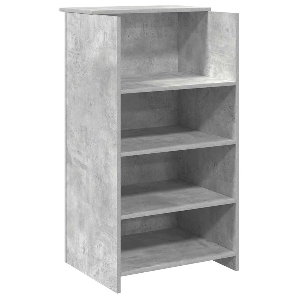 Empfangstheke Betongrau 155x50x103,5 cm Holzwerkstoff