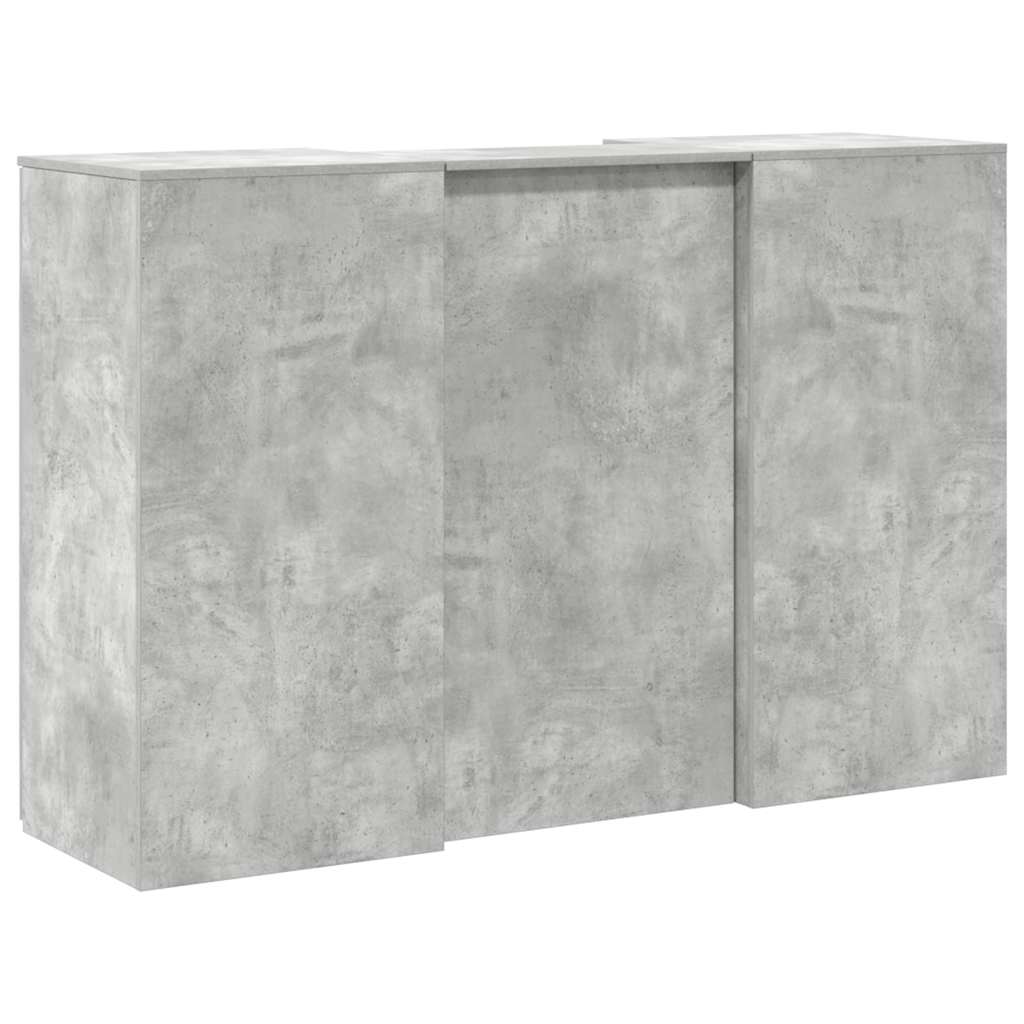 Empfangstheke Betongrau 155x50x103,5 cm Holzwerkstoff