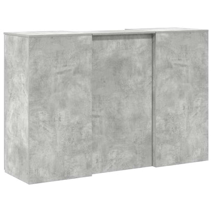 Empfangstheke Betongrau 155x50x103,5 cm Holzwerkstoff