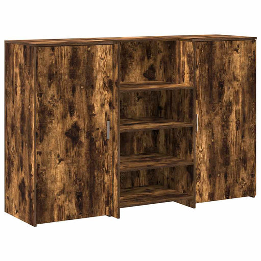 Empfangstheke Räuchereiche 155x50x103,5 cm Holzwerkstoff