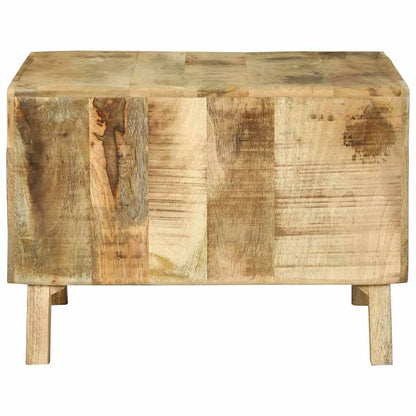 Couchtisch Braun 50 x 50 x 35 cm Raues Mango-Massivholz