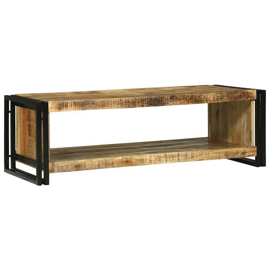 Couchtisch Braun 120 x 50 x 38 cm Raues Mango-Massivholz