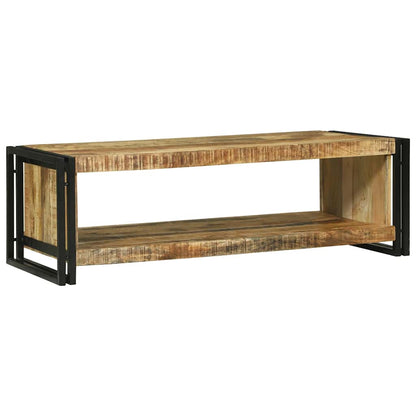 Couchtisch Braun 120 x 50 x 38 cm Raues Mango-Massivholz