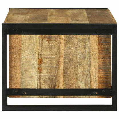 Couchtisch Braun 90 x 50 x 38 cm Raues Mango-Massivholz