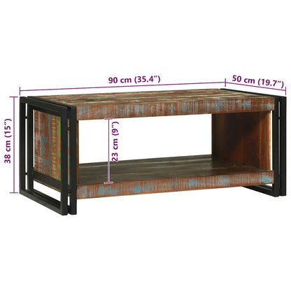Couchtisch Braun 90 x 50 x 38 cm recyceltes Massivholz