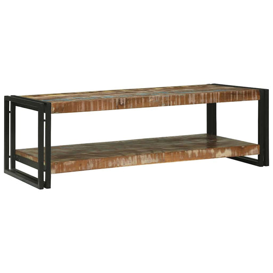 Couchtisch Mehrfarbig 120 x 50 x 38 cm recyceltes Massivholz