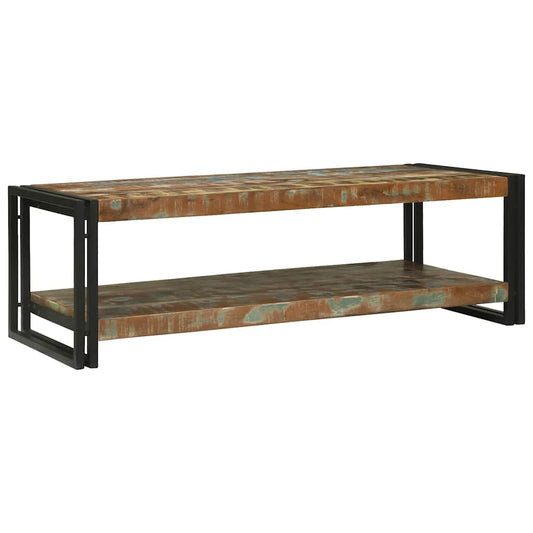 Couchtisch Mehrfarbig 120 x 50 x 38 cm recyceltes Massivholz