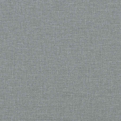 Modulares Sofa mit Fußhocker und Kissen Hellgrau