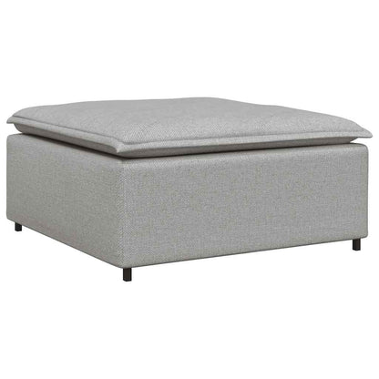 Modulares Sofa mit Fußhocker und Kissen Wolkengrau