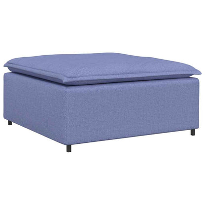 Modulares Sofa mit Fußhocker und Kissen Jeansblau