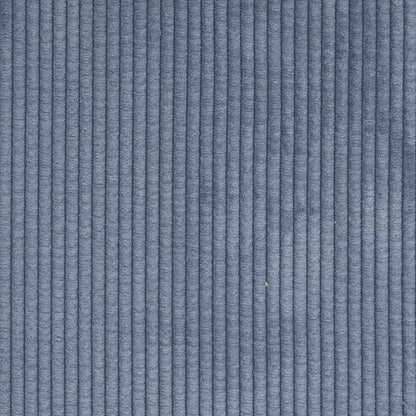 Modulares Sofa mit Fußhocker und Kissen Blau