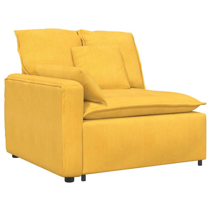 Modulares Sofa mit Kissen Hellgelb