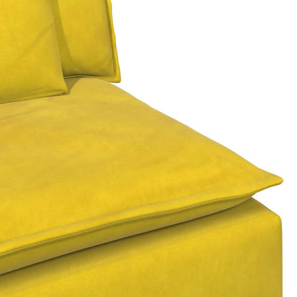 Modulares Sofa mit Kissen Gelb