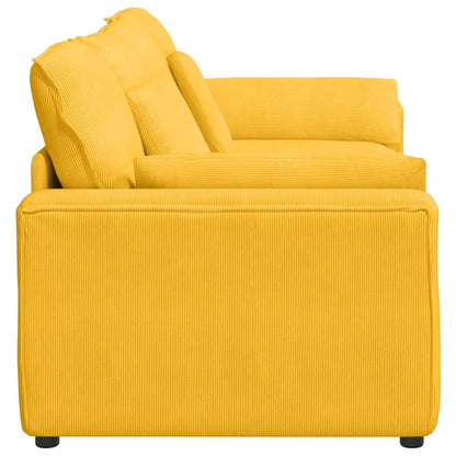 Modulares Sofa mit Kissen Hellgelb