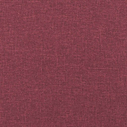 Modulares Sofa mit Fußhocker Kissen Stoff Weinrot