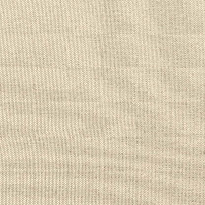 Modulares Sofa mit Fußhocker Kissen Stoff Creme