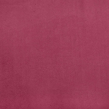 Modulares Sofa mit Fußhocker Kissen Samt Weinrot