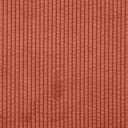 Modulares Sofa mit Fußhocker Kissen Cordstoff Rot Orange