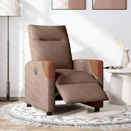 Relaxsessel Elektrisch Braun Stoff
