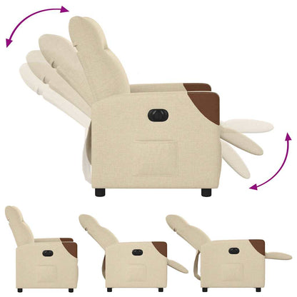 Relaxsessel Elektrisch Creme Stoff