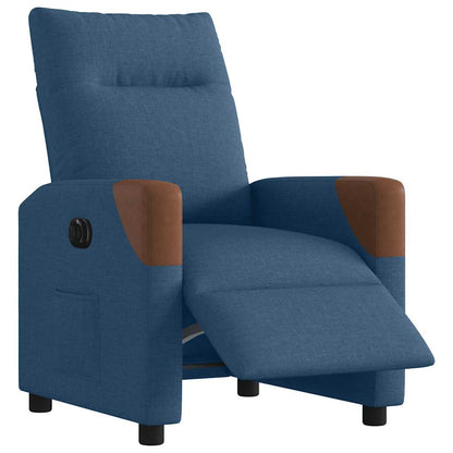 Relaxsessel Elektrisch Blau Stoff