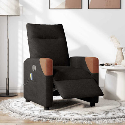Massagesessel Elektrisch Schwarz Stoff