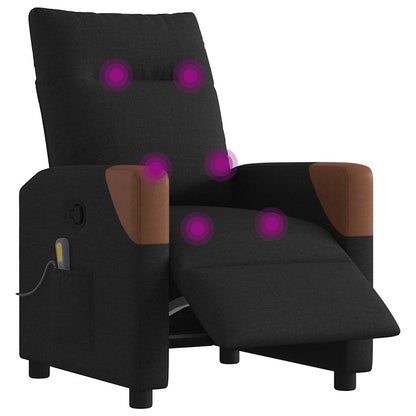 Massagesessel Elektrisch Schwarz Stoff