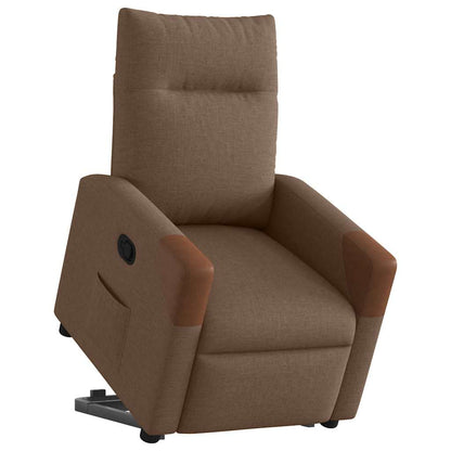 Relaxsessel mit Aufstehhilfe Braun Stoff