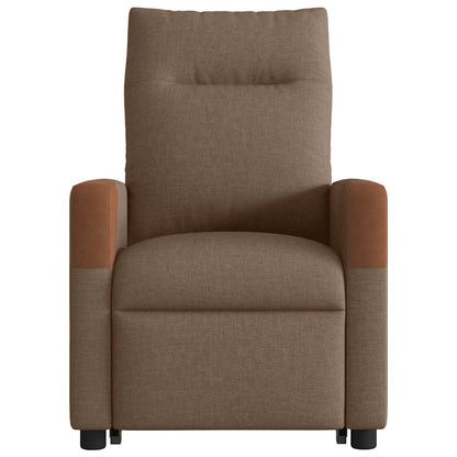 Relaxsessel mit Aufstehhilfe Braun Stoff