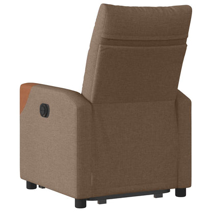 Relaxsessel mit Aufstehhilfe Braun Stoff